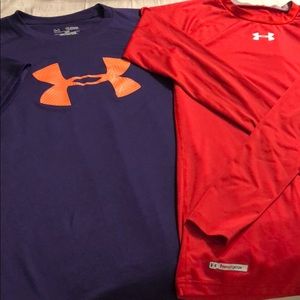 2 Under Armour shirts Youth XL heat gear